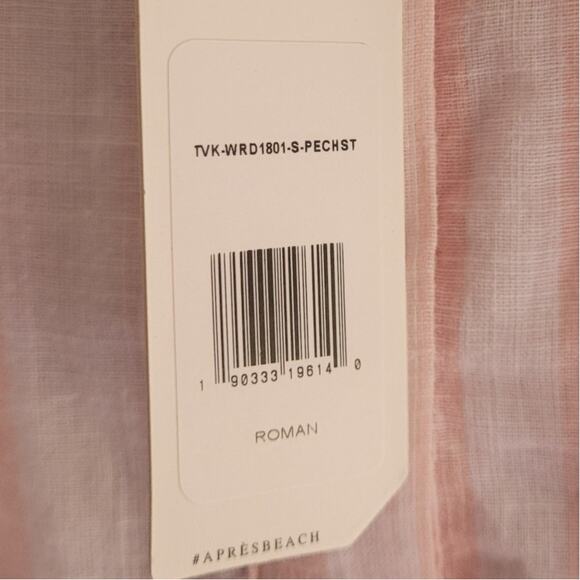 NWT Tavik Pink Hooded Drawstring Cotton Romper S Beach Lounge ResortWear Coastal - Picture 10 of 12